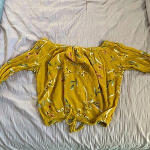 Off the shoulder crop top